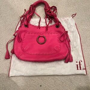 Isabella Fiore Vibrant Pink Hobo Bag